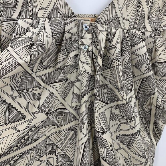 Mara Hoffman Women's Geometric Sleeveless Button Front Flowing‎ Top Size S - Picture 4 of 11